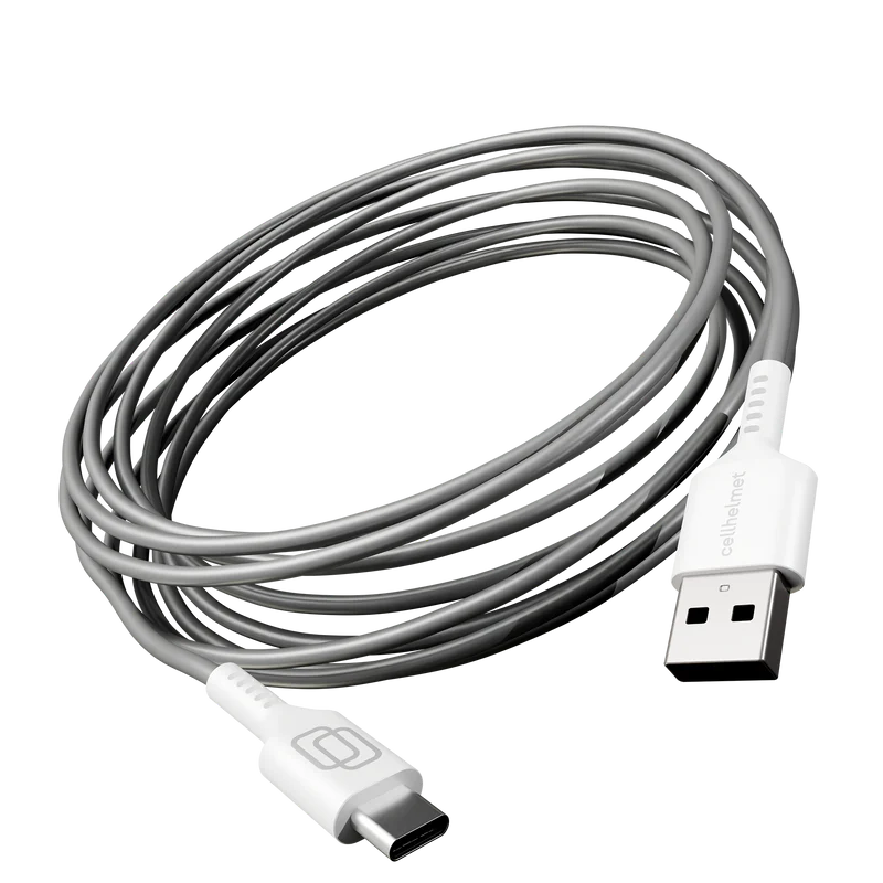 Type-C to Type-A USB Charge/Sync Cable - 10ft Round (Halo icon)
