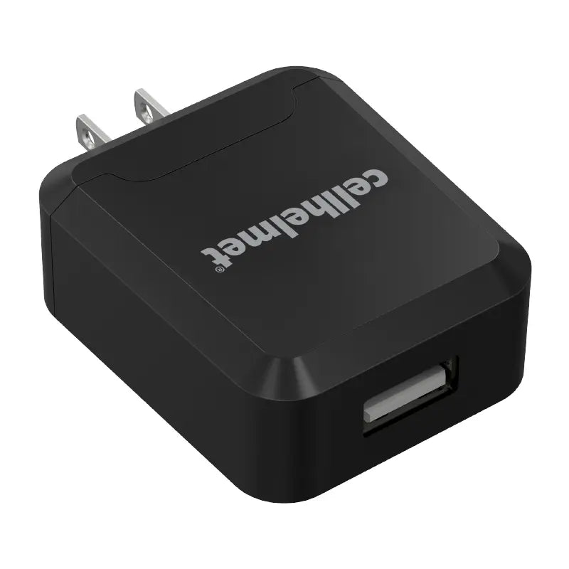 2.1A Wall Charger - Single Port - Black (Halo icon)