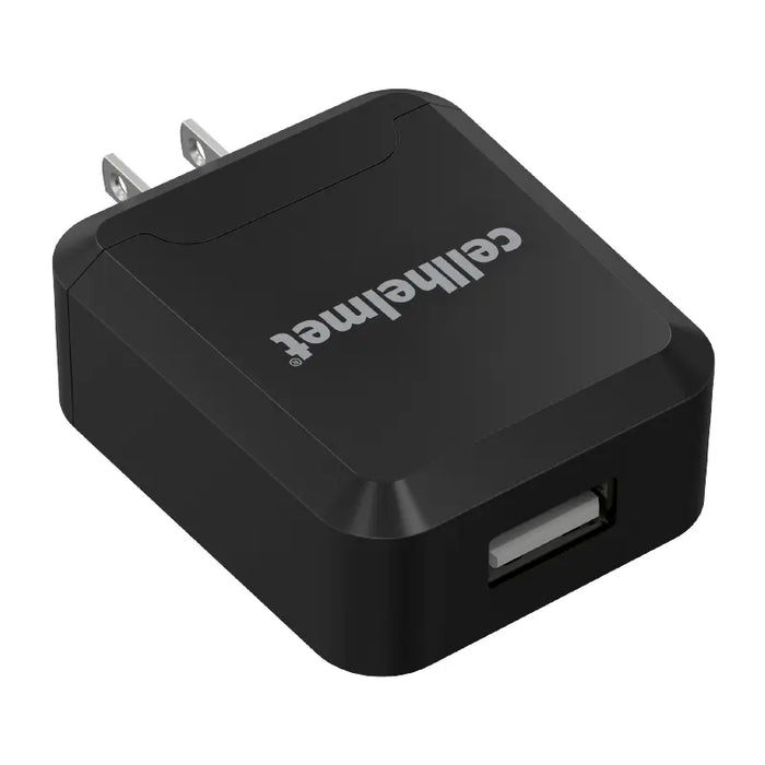 2.1A Wall Charger - Single Port - Black (Halo icon)