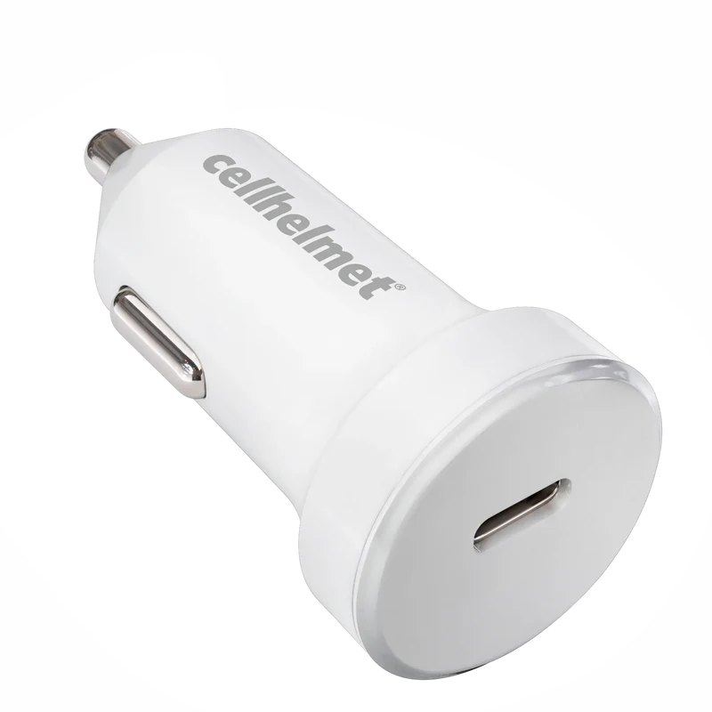 25W PD Car Plug - Type C - White (Halo icon)