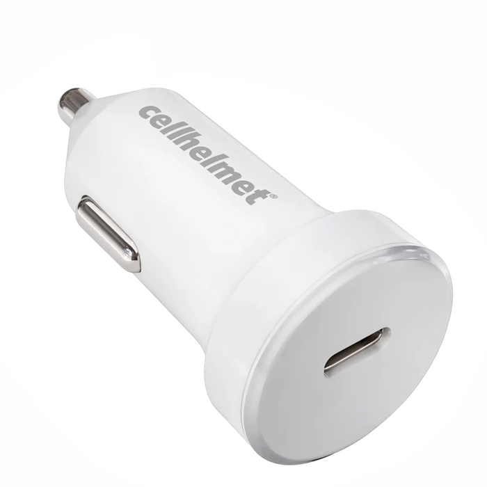 25W PD Car Plug - Type C - White (Halo icon)