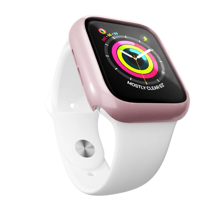 Watch Bumper and integrated screen protector compatible w/ 45mm Apple Watch - Pink (Halo icon sha256 9f0fb0825a18e0f6d3bf5020b53cc832f323cc3034e31ae2749d37e25edbd565)